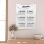 The six pillars of self-esteem by Nathaniel Branden Wall Tapestry Gallery Image 2