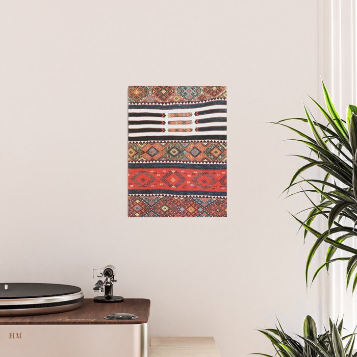 Vintage Geometric Kilim Print Poster Gallery Image 2