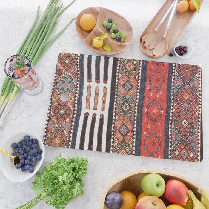 Vintage Geometric Kilim Print Cutting Board Gallery Image 2