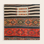 Vintage Geometric Kilim Print Wood Wall Art Gallery Image 1