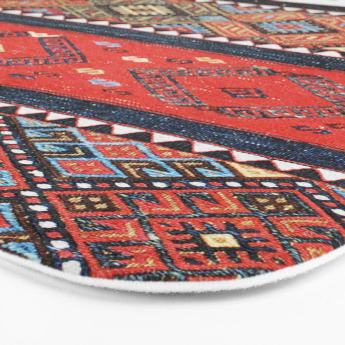 Vintage Geometric Kilim Print Bath Mat Gallery Image 3
