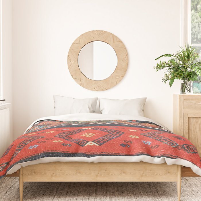 Vintage Geometric Kilim Print Duvet Cover Gallery Image 3