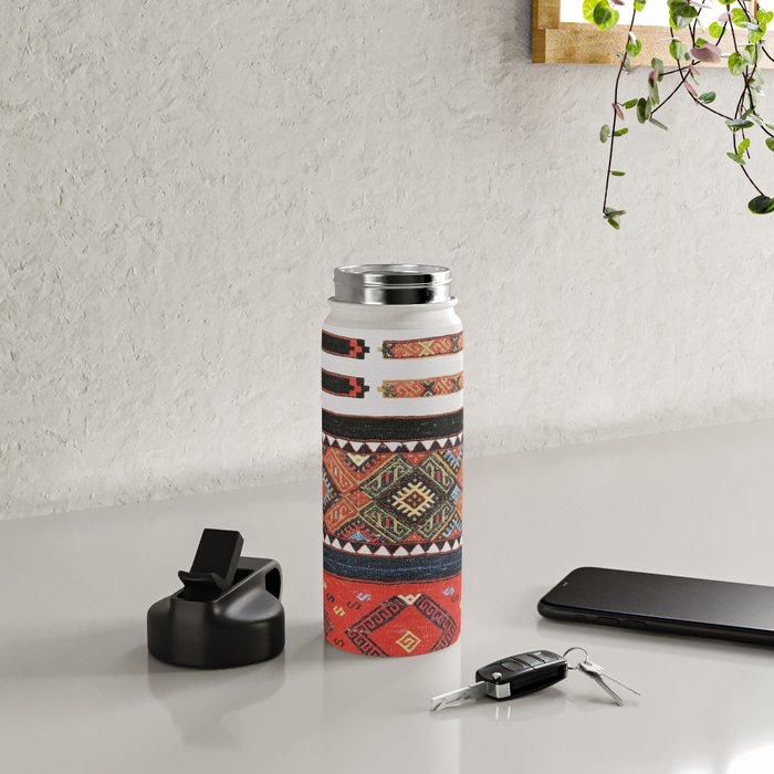 Vintage Geometric Kilim Print Water Bottle Gallery Image 4