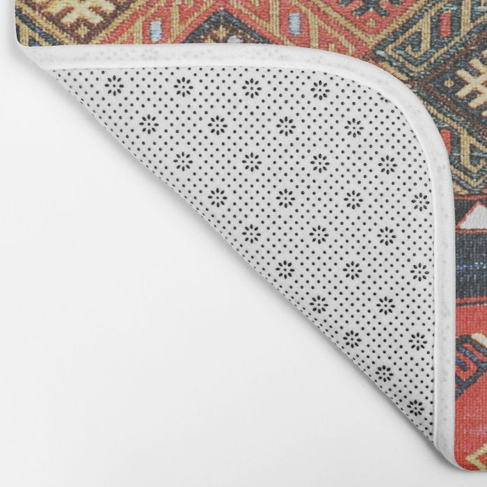 Vintage Geometric Kilim Print Bath Mat Gallery Image 2