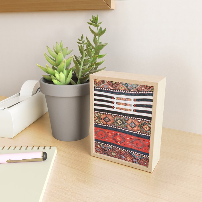 Vintage Geometric Kilim Print Mini Art Print Gallery Image 2