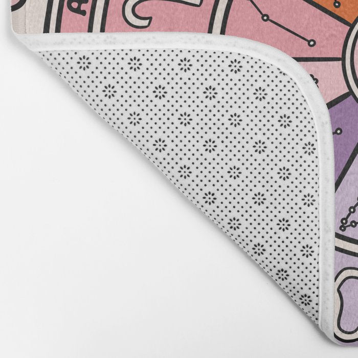 Mushroom Zodiac Wheel Bath Mat Gallery Image 2