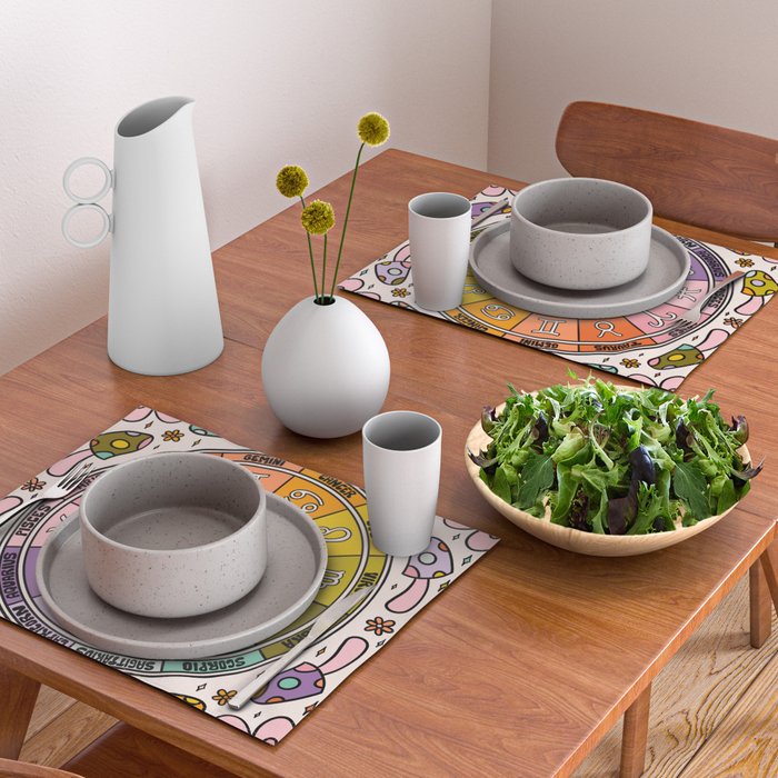 Mushroom Zodiac Wheel Placemat Gallery Image 2