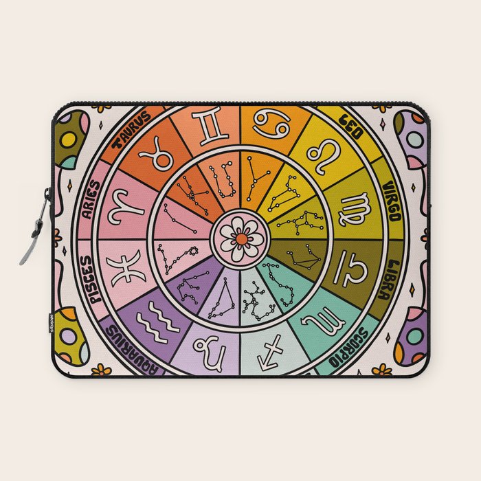 Mushroom Zodiac Wheel Laptop Sleeve Gallery Image 1
