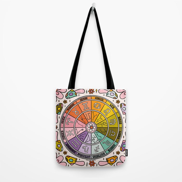 Mushroom Zodiac Wheel Tote Bag Gallery Image 2