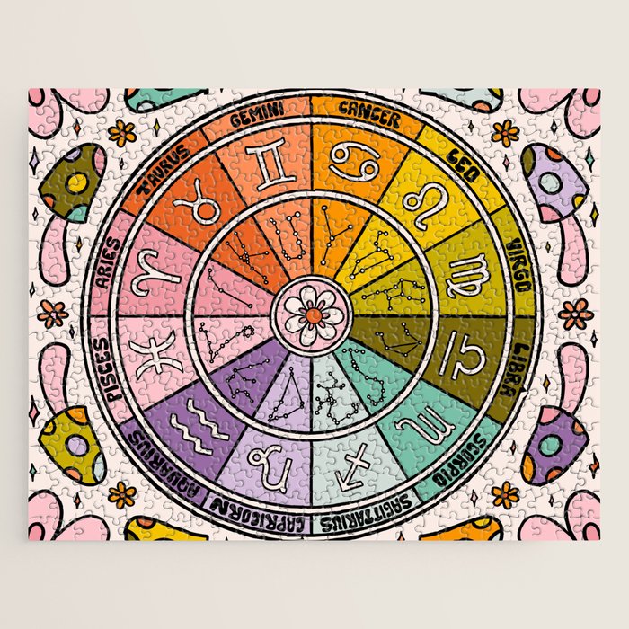 Mushroom Zodiac Wheel Jigsaw Puzzle Gallery Image 1