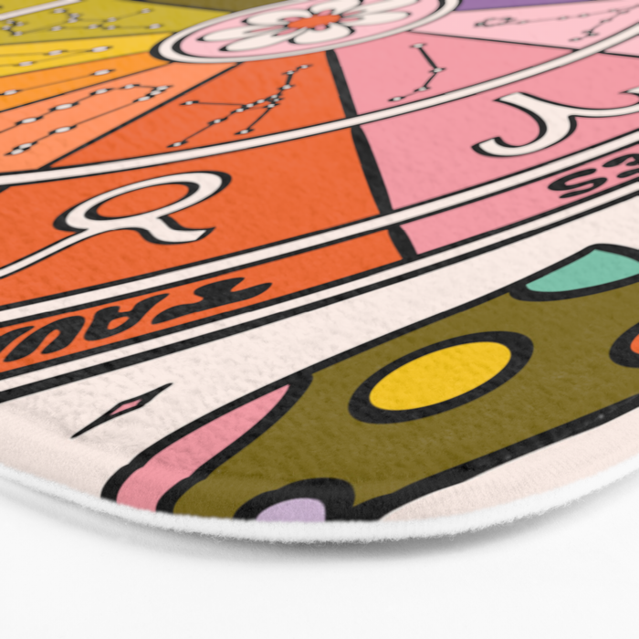 Mushroom Zodiac Wheel Bath Mat Gallery Image 3