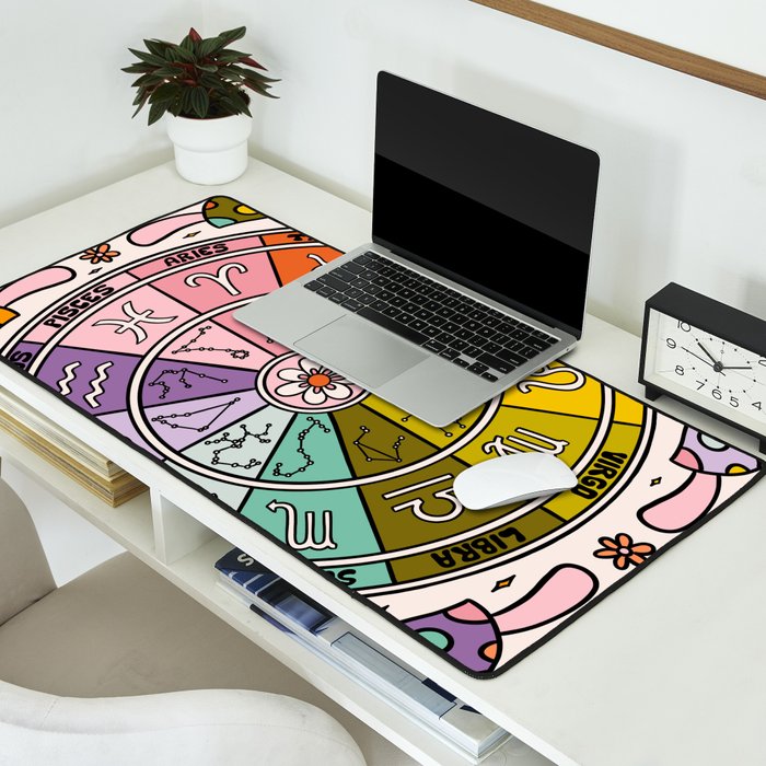 Mushroom Zodiac Wheel Desk Mat Gallery Image 2