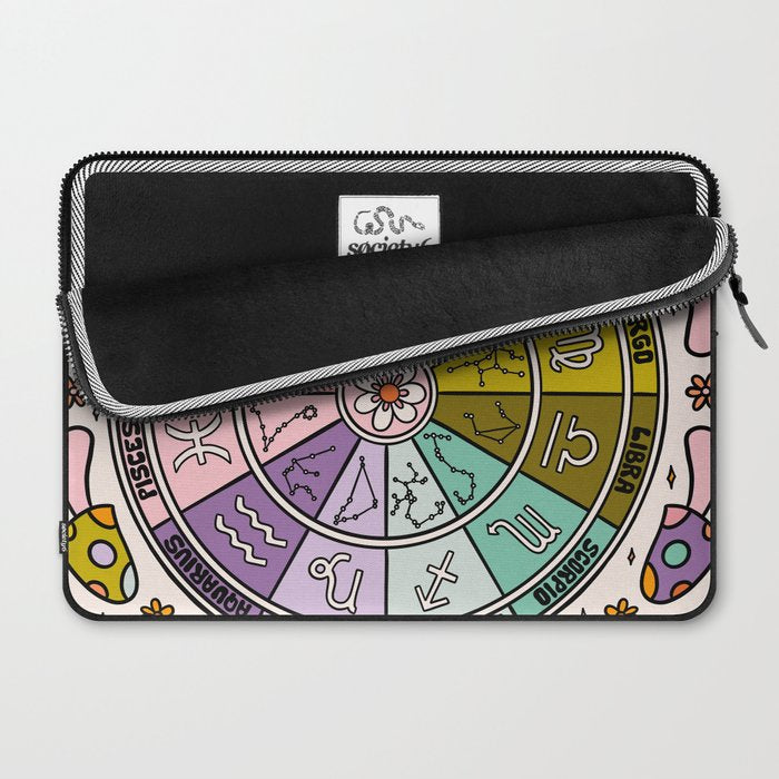 Mushroom Zodiac Wheel Laptop Sleeve Gallery Image 2