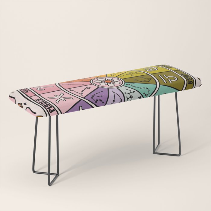 Mushroom Zodiac Wheel Bench Gallery Image 1