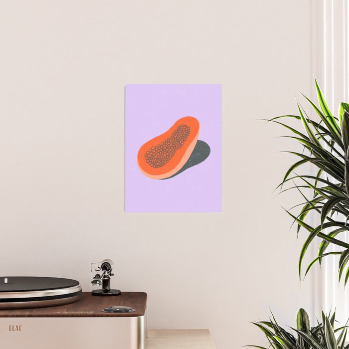 Minimalist Papaya Poster Gallery Image 2