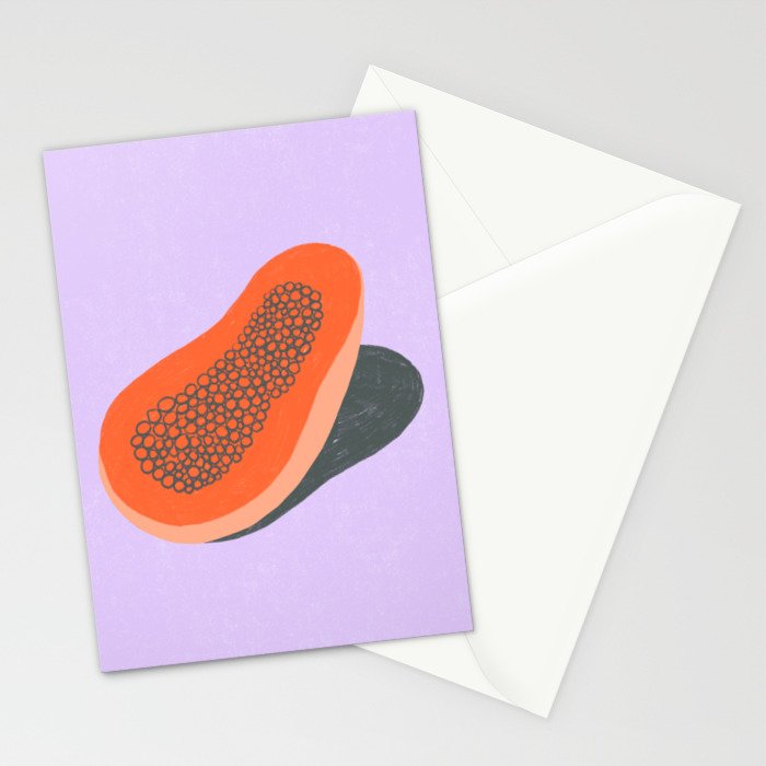Minimalist Papaya Stationery Card Gallery Image 2