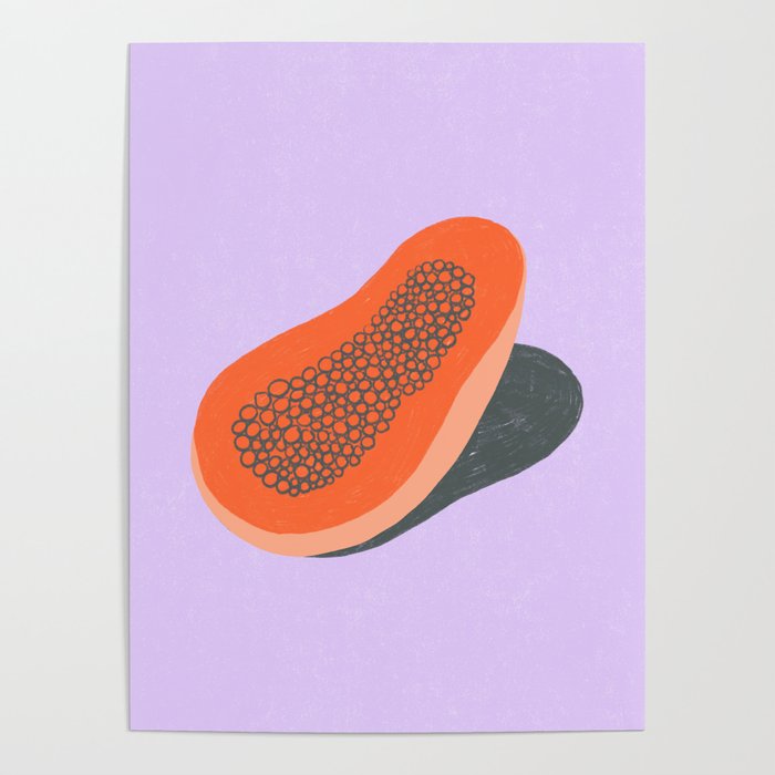 Minimalist Papaya Poster Gallery Image 1