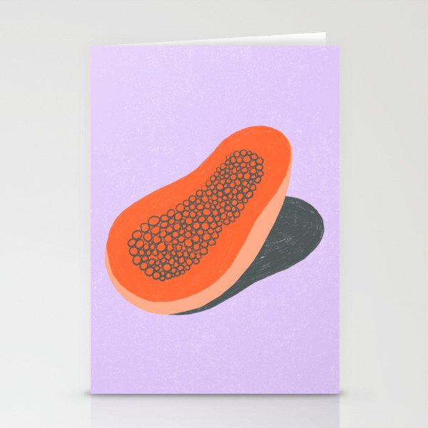 Minimalist Papaya Stationery Card Gallery Image 1