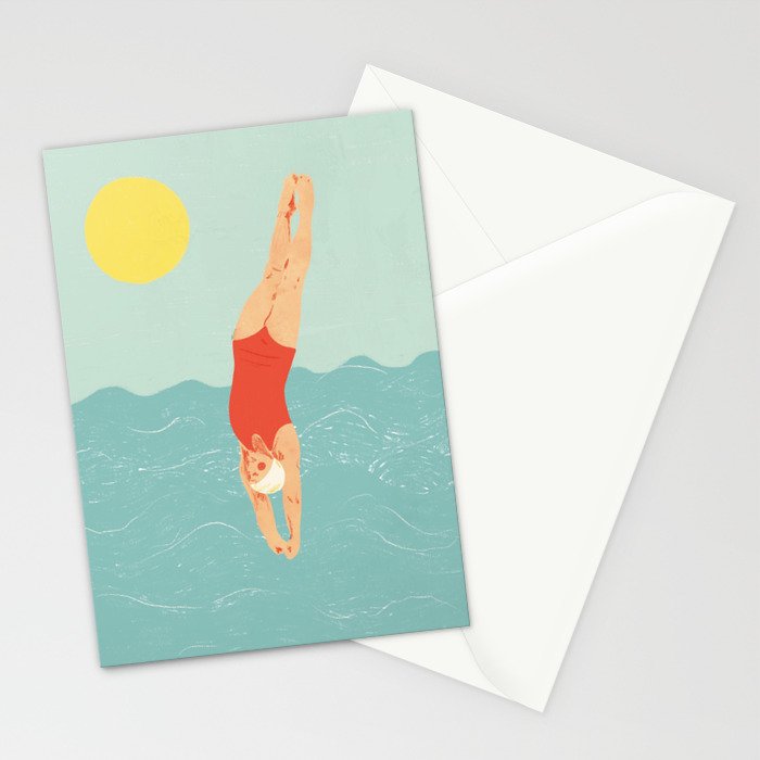 Swimmer Stationery Card Gallery Image 2