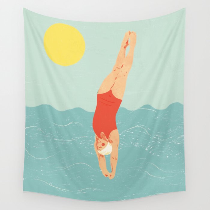 Swimmer Wall Tapestry Gallery Image 4