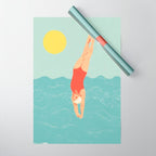 Swimmer Wrapping Paper Gallery Image 1