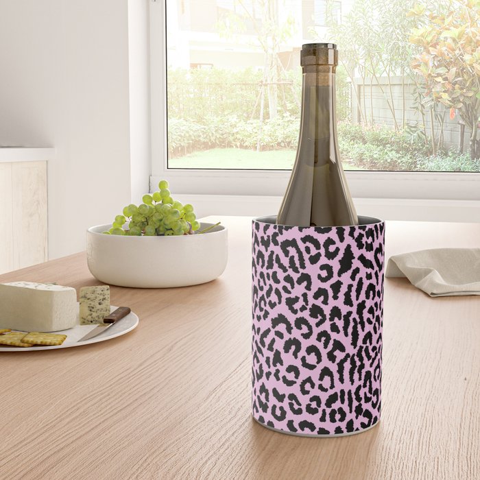 2000s leopard-black on palest pink Wine Chiller Gallery Image 4