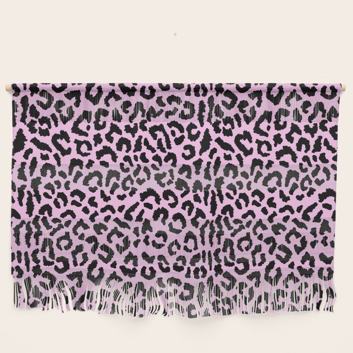 2000s leopard-black on palest pink Wall Hanging Gallery Image 1