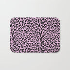 2000s leopard-black on palest pink Bath Mat Gallery Image 1