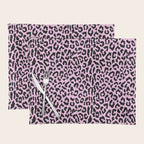 2000s leopard-black on palest pink Placemat Gallery Image 1