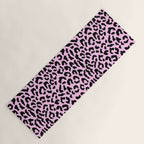 2000s leopard-black on palest pink Yoga Mat Gallery Image 1