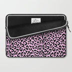 2000s leopard-black on palest pink Laptop Sleeve Gallery Image 2