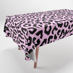 2000s leopard-black on palest pink Tablecloth Gallery Image 1