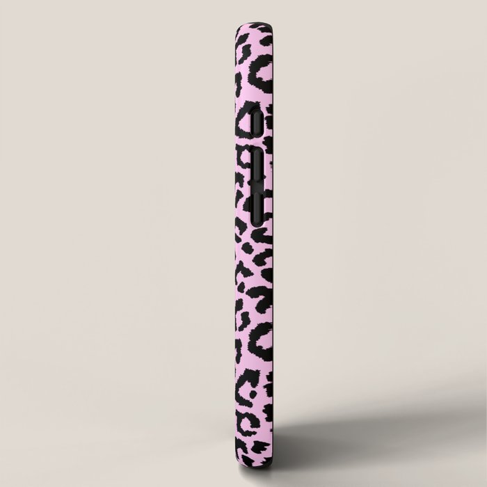 2000s leopard-black on palest pink iPhone Case Gallery Image 2