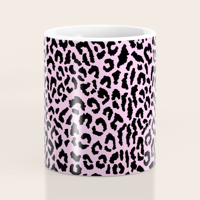 2000s leopard-black on palest pink Coffee Mug Gallery Image 4