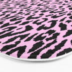 2000s leopard-black on palest pink Bath Mat Gallery Image 3
