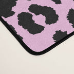 2000s leopard-black on palest pink Desk Mat Gallery Image 4
