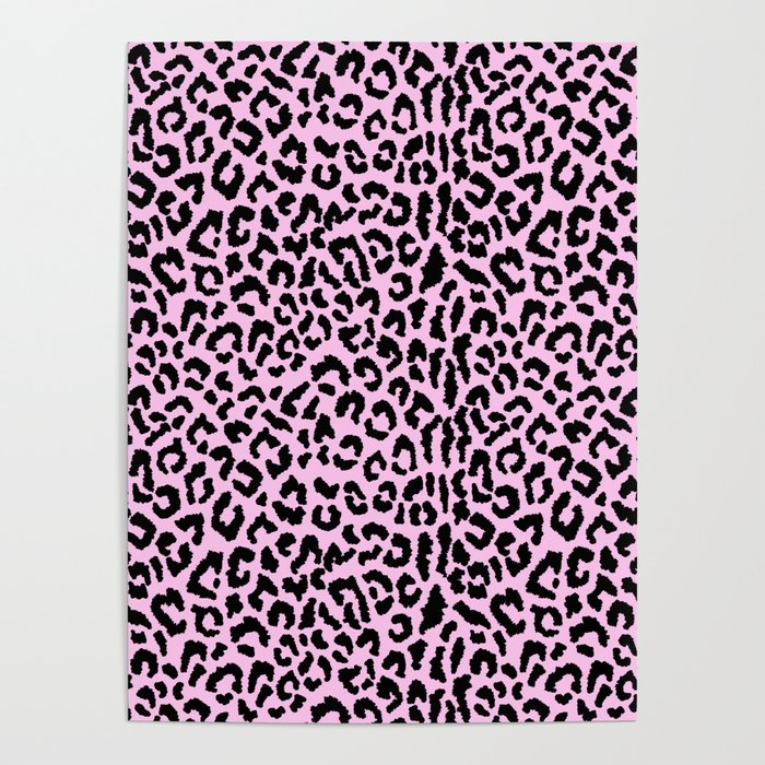 2000s leopard-black on palest pink Poster Gallery Image 4