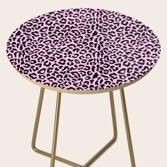 2000s leopard-black on palest pink Side Table Gallery Image 2