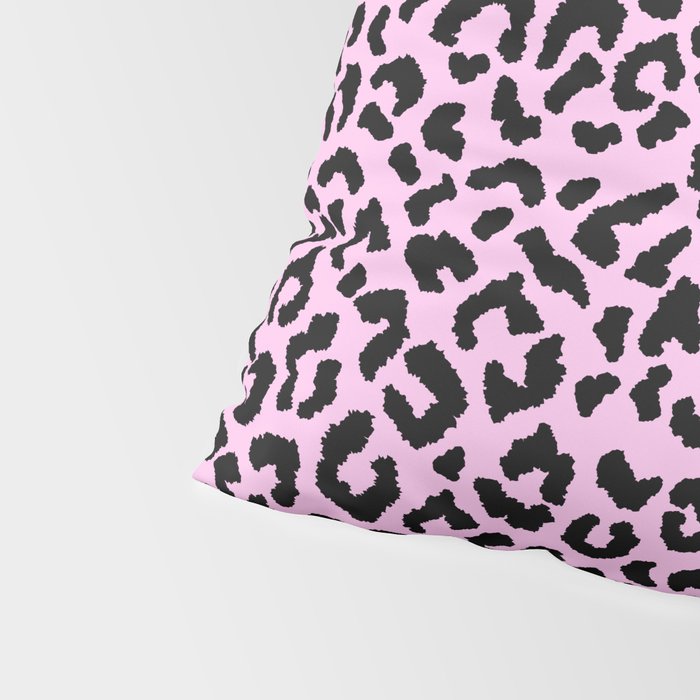 2000s leopard-black on palest pink Pillow Sham Gallery Image 4