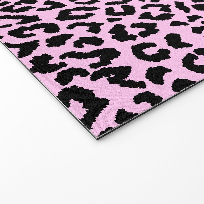 2000s leopard-black on palest pink Welcome Mat Gallery Image 2