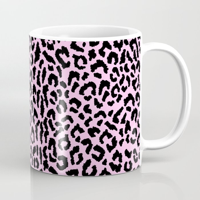 2000s leopard-black on palest pink Coffee Mug Gallery Image 1