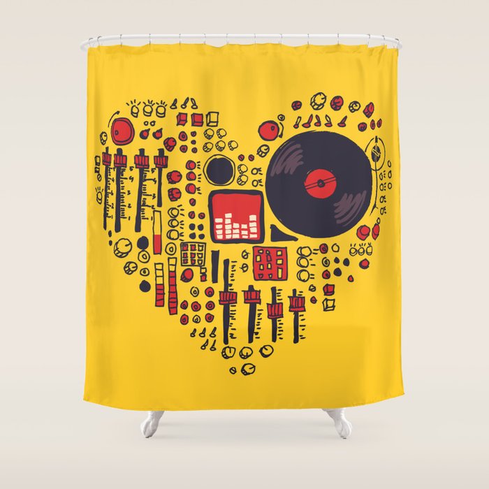 Music in every heartbeat Shower Curtain Gallery Image 1