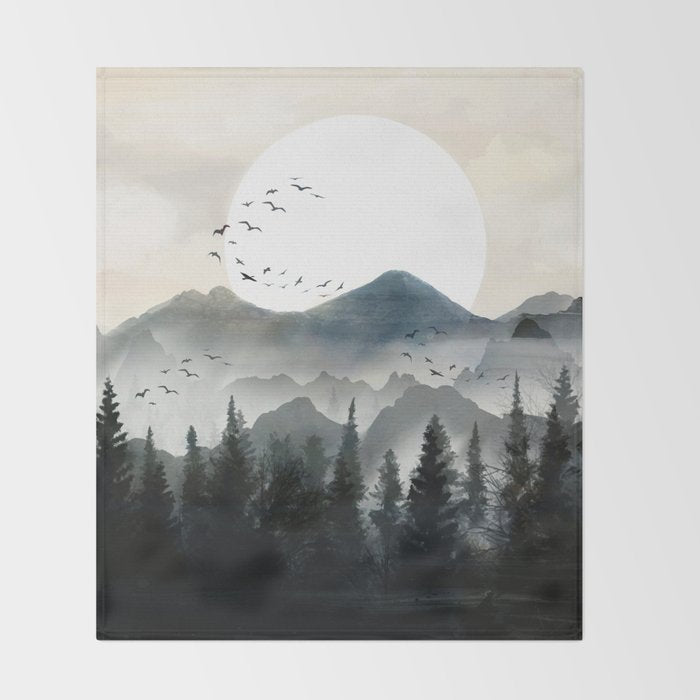 Midnight Forest Throw Blanket Gallery Image 2