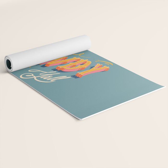 Howdy Y'all | Yellow Orange Blue Yoga Mat Gallery Image 2
