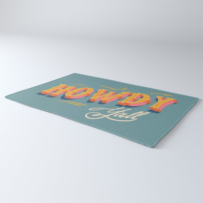 Howdy Y'all | Yellow Orange Blue Rug Gallery Image 3
