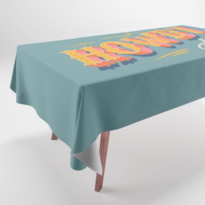 Howdy Y'all | Yellow Orange Blue Tablecloth Gallery Image 1