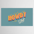Howdy Y'all | Yellow Orange Blue Tablecloth Gallery Image 2