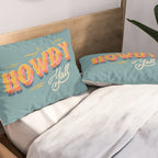 Howdy Y'all | Yellow Orange Blue Pillow Sham Gallery Image 2