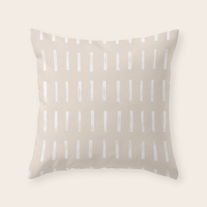 dash blush Throw Pillow Gallery Image 1