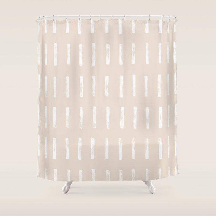 dash blush Shower Curtain Gallery Image 1